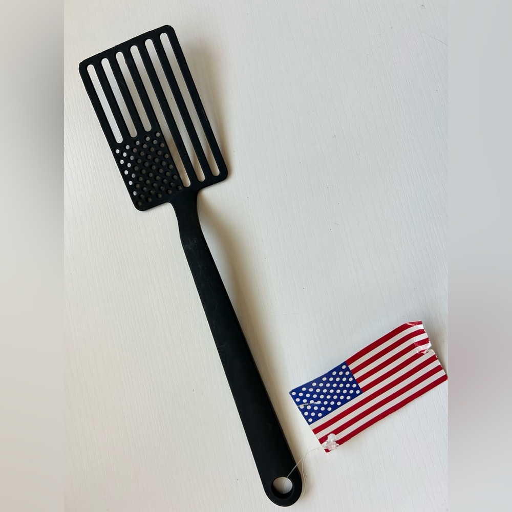 American Flag NWT Cooking Spatula Kitchen Utensil Areawear USA Made Black‎